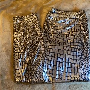 Leggings silver shiny one size fits most